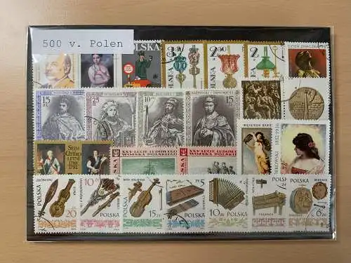 500 different stamps of Polen/Poland, used, unused