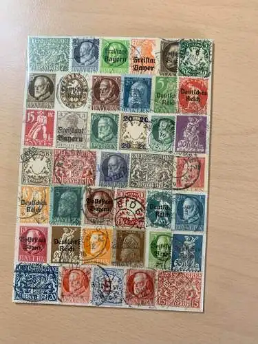 50x Bayern: verschiedene gestempelte Briefmarken