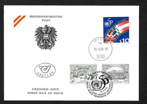 Österreich: FDC: 50 Jahre Vereinte Nationen, 1995