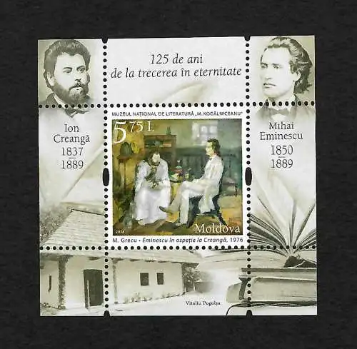 Moldavien: 125. Todestag Ion Creanga, Mihai Eminescu, #874, postfrisch