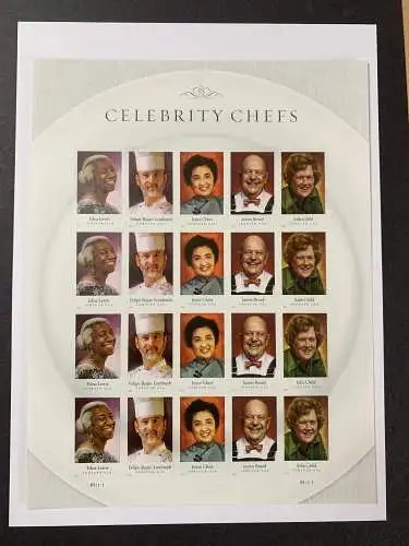 USA: Forever USA 2014: Starköche/Celebrity Chefs, #4922-4926, mnh, postfrisch