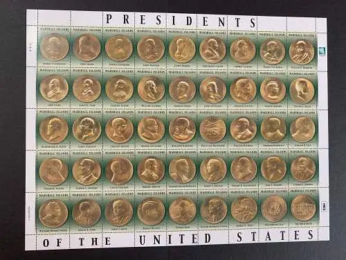 Marshall Islands: 45 stamps Presidents of the United States, mnh