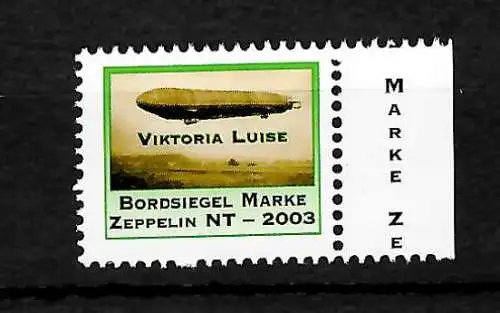 Zeppelin Bordsiegelmarke Zeppelin NT 2003 Darstellung LZ11 Einzelmarke, **