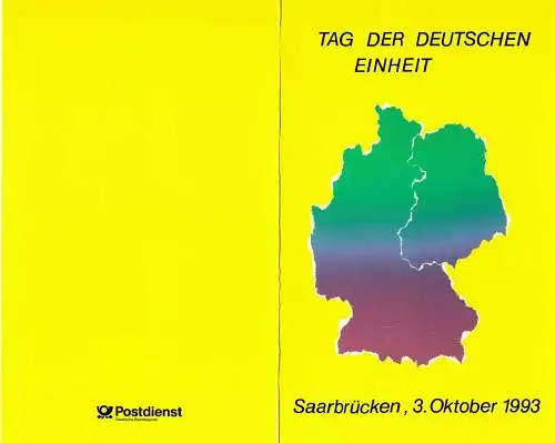 Gedenkblatt: Tag der Deutschen Einheit: 3. Oktober 1990, Saarbrücken