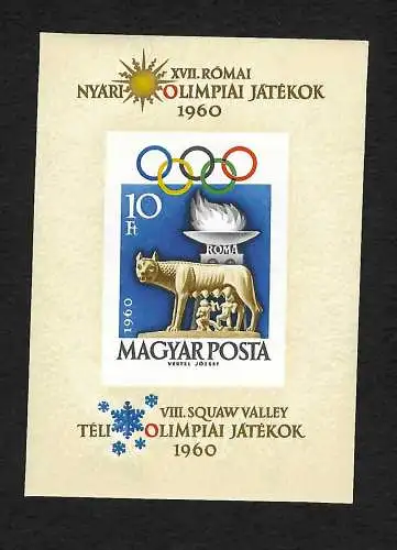 Olympische Spiele, Squaw Valley, Rom, ungezähnt, #1697, Block 30B