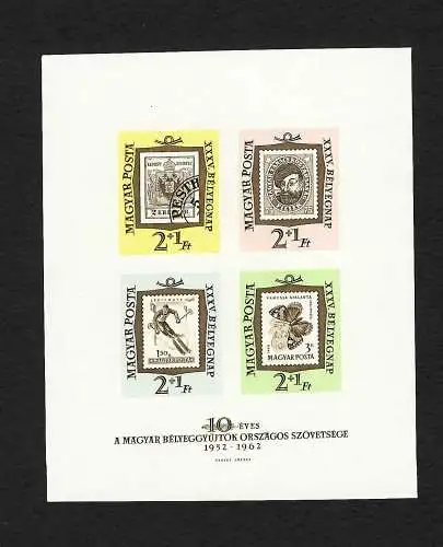 Tag der Briefmarke 1962, ungezähnt, #1868-1871, Block 36B