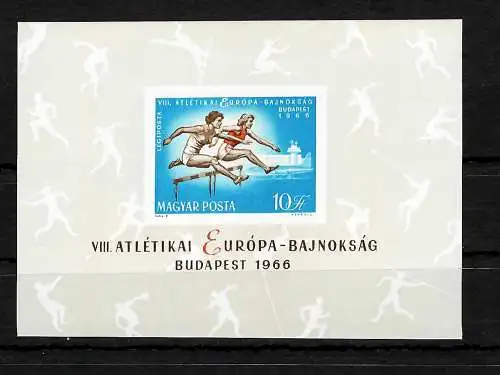 8. Europäische Leichtathletik Meisterschaften, Budapest,  ungezähnt, Block 54B