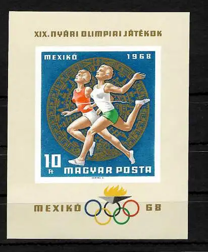 XIX Olympische Sommerspiele, ungezähnt, Block 65B