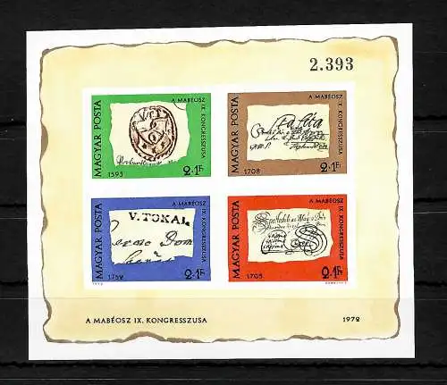 Tag der Briefmarke 1972, ungezähnt, Block 88B