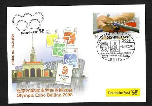 Ausstellungsbeleg zur Ausstellung Olympic Expo Beijing 2008