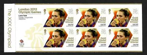 GB: Goldmedaillengewinner Radsport Gold Laura Trott, Olympiade, Block, mnh