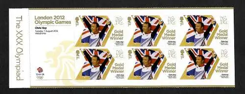 GB: Goldmedaillengewinner Radsport Gold Chris Hoy, Olympiade, Block, mnh