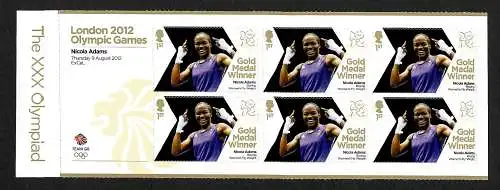 GB: Goldmedaillengewinner Boxen Nicola Adams, Olympiade, Block, mnh