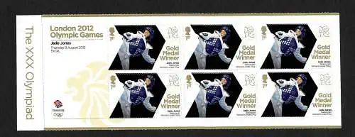 GB: Goldmedaillengewinner Taekwondo Jade Jones, Olympiade, Block, mnh