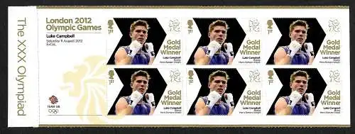 GB: Goldmedaillengewinner Boxen Luke Campbell, Olympiade, Block, mnh