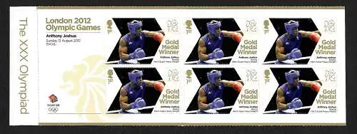 GB: Goldmedaillengewinner Boxen Anhony Joshua, Olympiade, Block, mnh