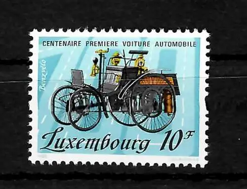 Luxembourg: Centenaire Premiere Voiture Automobile, Benz Patentwagen, mnh