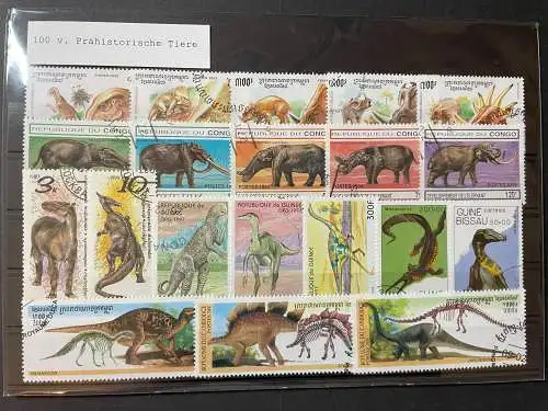 100 verschiedene prähistorische Tiere, 100 different prehistoric animals