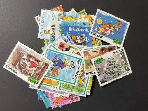 100 verschiedene Walt Disney, 100 different Walt Disney stamps