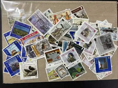 100 verschiedene Briefmarken Isle of man, 100 different Isle of man