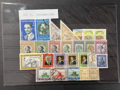 25 verschiedene Briefmarken Jordanien, 25 different Jordan