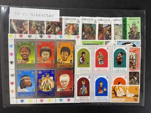 50 verschiedene Briefmarken Gibraltar, 50 different Gibraltar