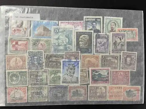 50 verschiedene Briefmarken Guatemala, 50 different Guatemala