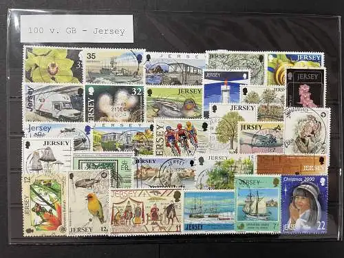 100 verschiedene Briefmarken Jersey, 100 different Jersey