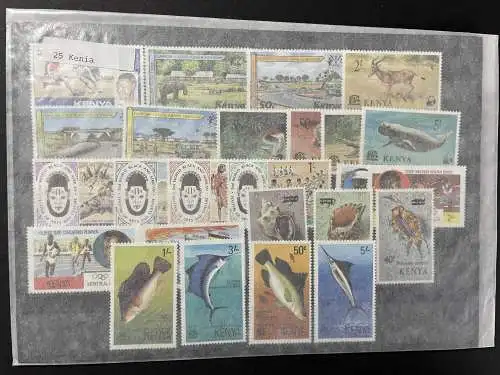 25 verschiedene Briefmarken Kenia, 25 different Kenia