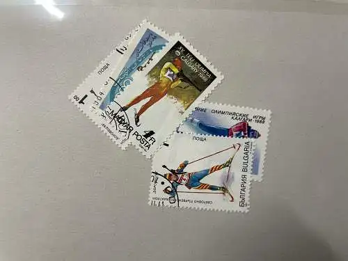 25 verschiedene Briefmarken Biathlon, 25 different biathlon stamps