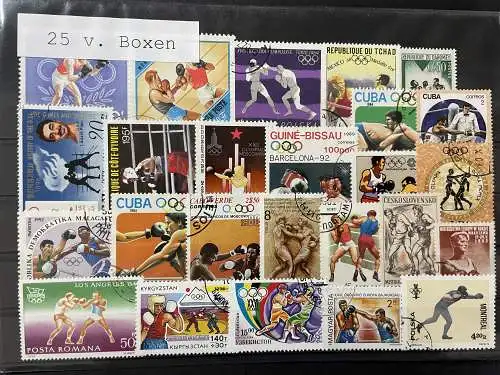 25 verschiedene Briefmarken Boxen, 25 different box stamps