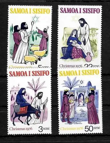 Samoa: Weihnachten 1976, christmas  #A342-345