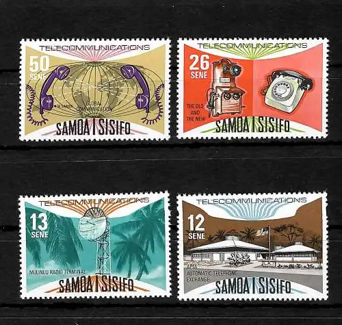 Samoa: Ausbau des Fernmeldewesens, Telefon, Funk, Satellit,   #454-357