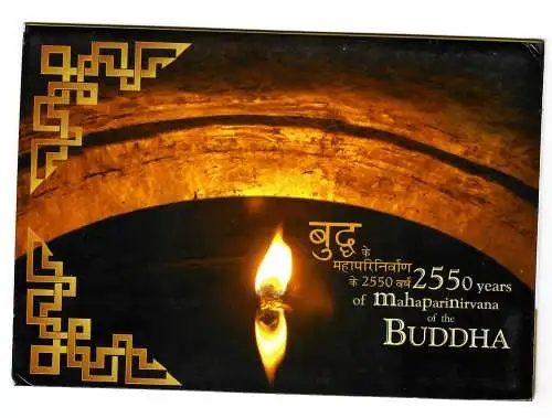 Inde: MiN° 2203-2208 Statues, Religion, Bouddha 2550 years, Folder