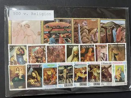 500 religions différentes Timbres 500 different Religion stamps