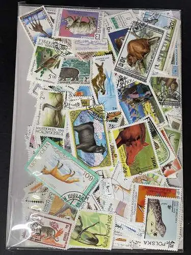 500 verschiedene Tiere Briefmarken 500 animals Sport stamps