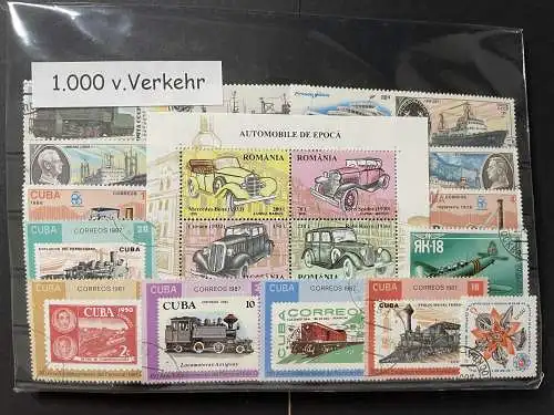 1000 différents transports Timbres 1000 animals trafic/transport stamps