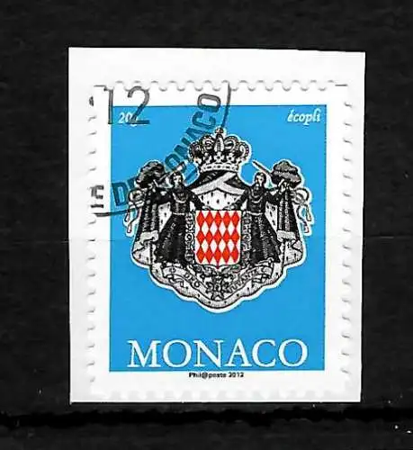 Monaco: Staatswappen, gestempelt, #3084