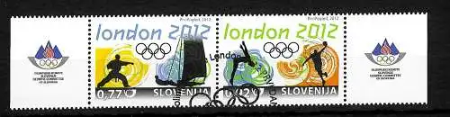 Slowenien: Olympische Spiele 2012 London,  #961-962, gestempelt