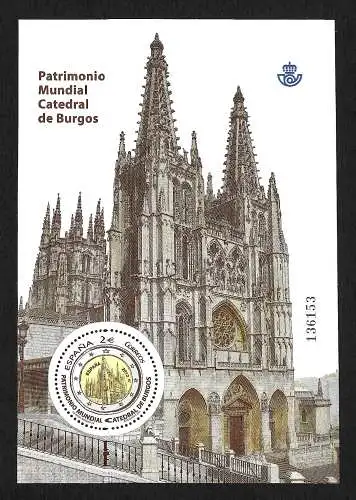 Espagne: Cathédrale de Burgos, bloc #219 #4682, frais de port