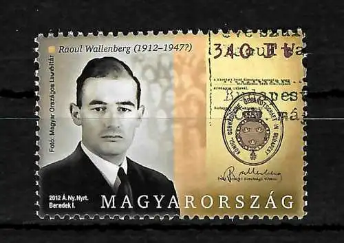 Ungarn:100. Jahres Raoul Wallenberg, #5566, gestempelt