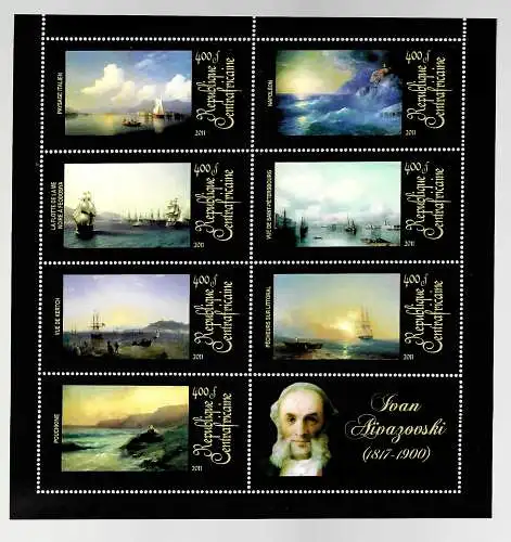 Afrique centrale: peinture d'Ivan Aivaowski, mnh #3390-3396