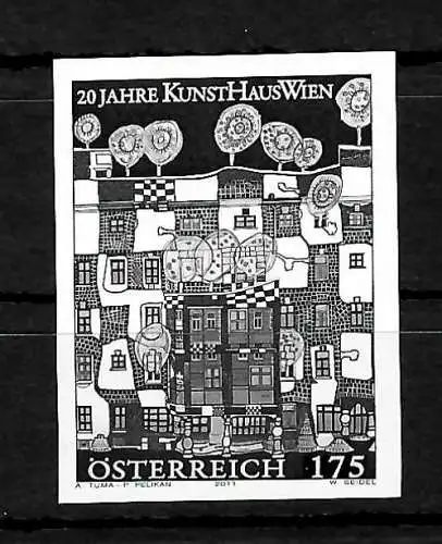 Autriche: 20 ans KunstHausWien, Hundertwasser, Schwarzpress #2917