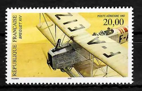 France: Poste aérien 1997 Breguet, XIV, frais de port, n°3263A