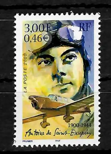 France: 100e anniversaire d'Antoine de Saint Exupéry, #3478