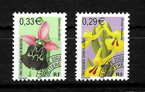 France: Orchidées, 2 timbres, #3594-3595