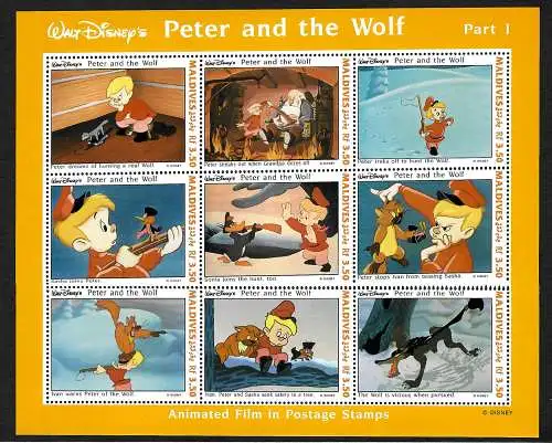 Maldives: Walt Disney's Peter and the Wolf, 9 timbres