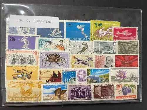 500 différents timbres Roumanie, 500 different Romania stamps