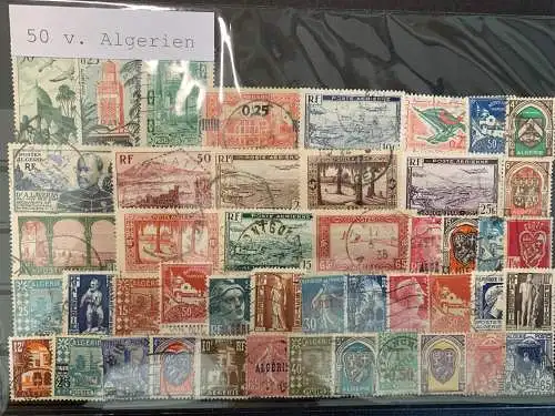 50 verschiedene Algerien Briefmarken, 50 different Algerien stamps