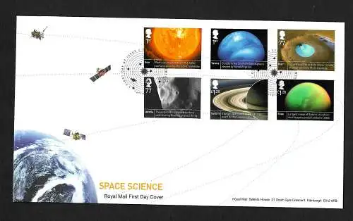 GB Raumfahrt-Wissenschaft, Planeten Venus, Mars, Titan, Saturn, Lutetia, Sun FDC